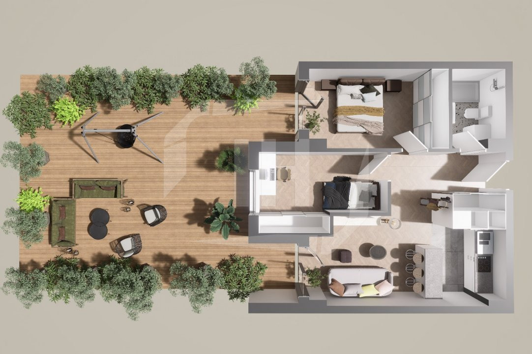 Apartament 3 camere, terasa 82 mp in bloc nou din zona Bazei Sportive! 
