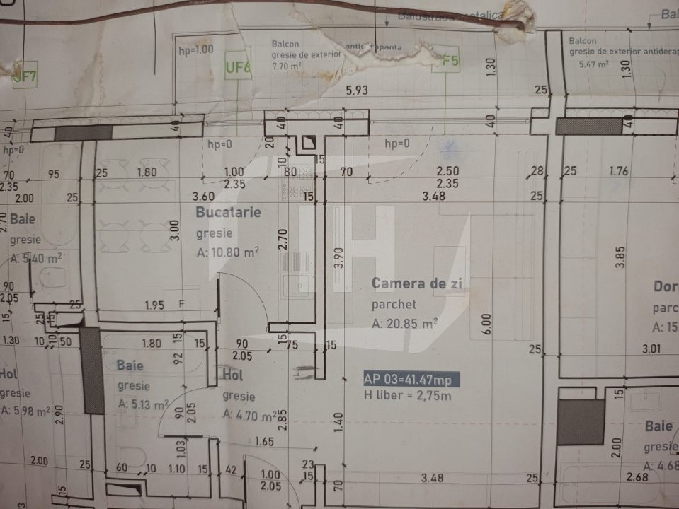 Apartament 2 camere, semifinisat, parcare, Marasti, zona Fabricii