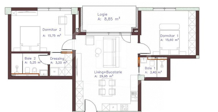 Apartament 3 camere, intermediar,parcare, terasa, zona Piata Abator