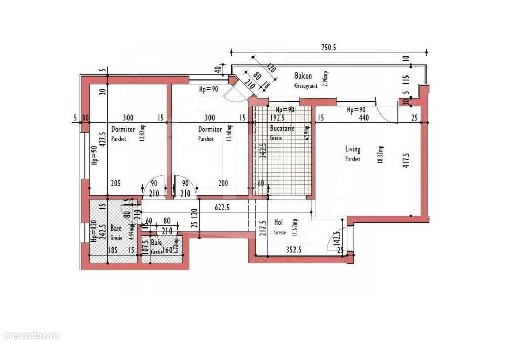 Apartament cu 3 camere, decomandat, 2 parcari, zona Eugen Ionesco