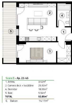 Apartament 2 camere, terasa, intermediar, parcare, Baza Sportiva Gheorgheni