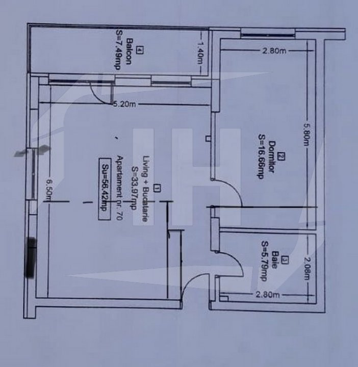 Apartament 2 camere la cheie, zona Vivo