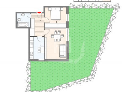 Apartament 2 camere cu gradina in zona strazii Frunzisului