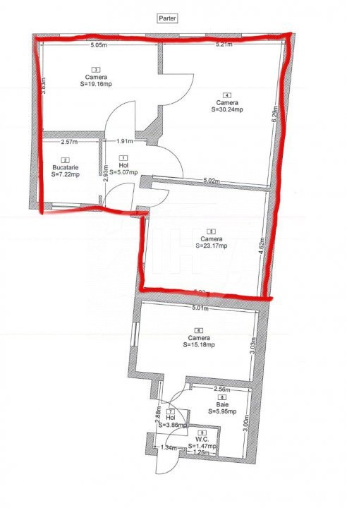Spatiu de birou, 85mp, 3 incaperi, Centru zona NTT Data