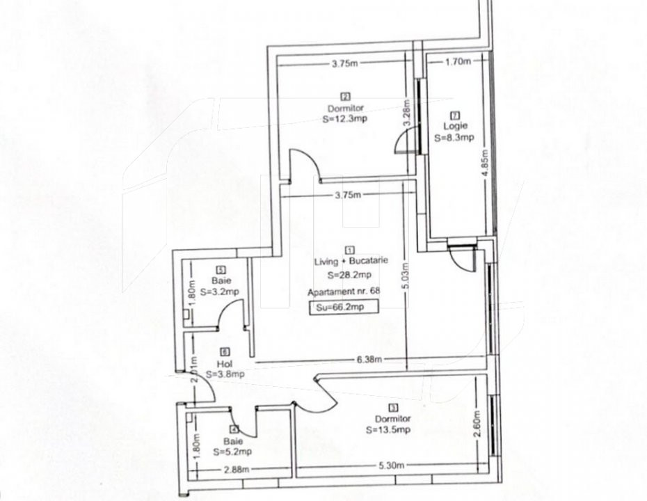 Apartament 3 camere la cheie, zona Vivo