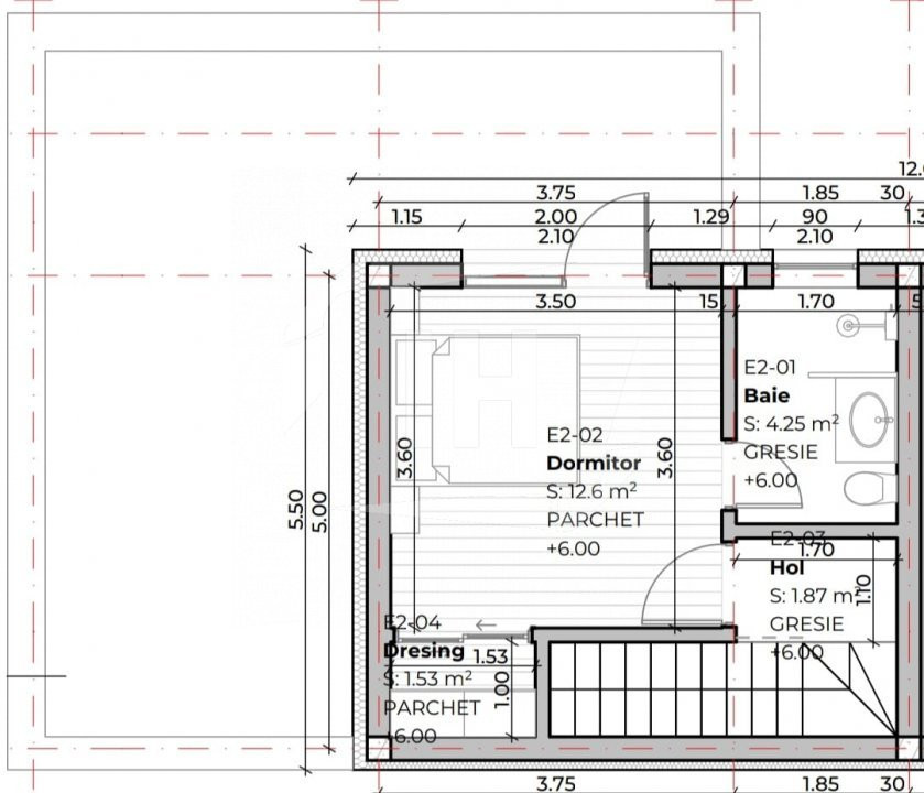 Duplex semifinisat, 110 mp utili, zona Buna Ziua