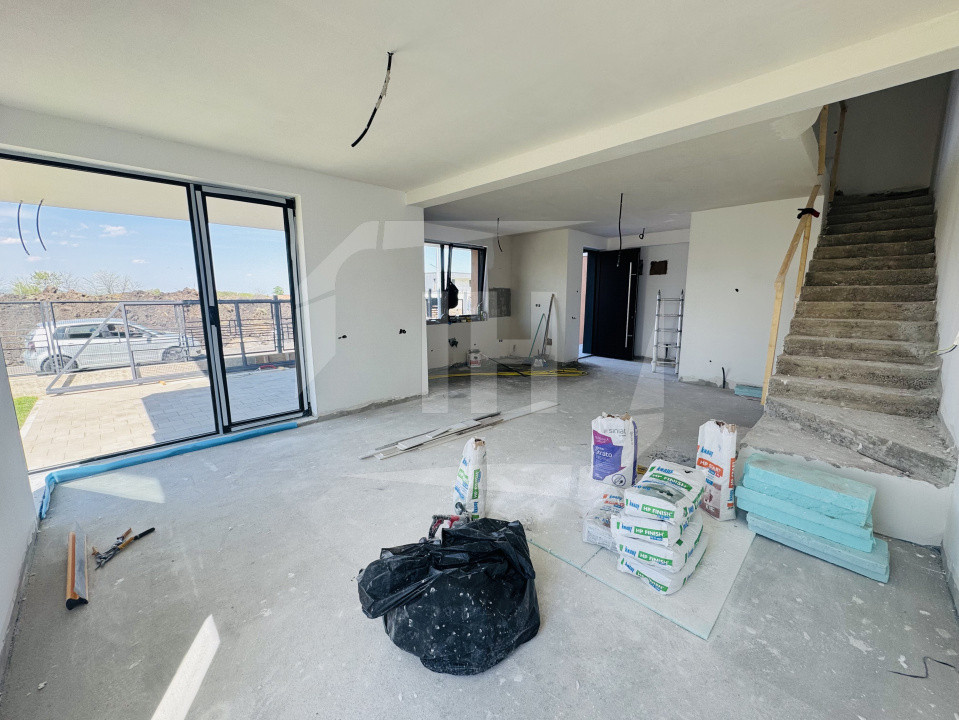 Duplex semifinisat, 119 mp utili, finalizat, zona Buna Ziua
