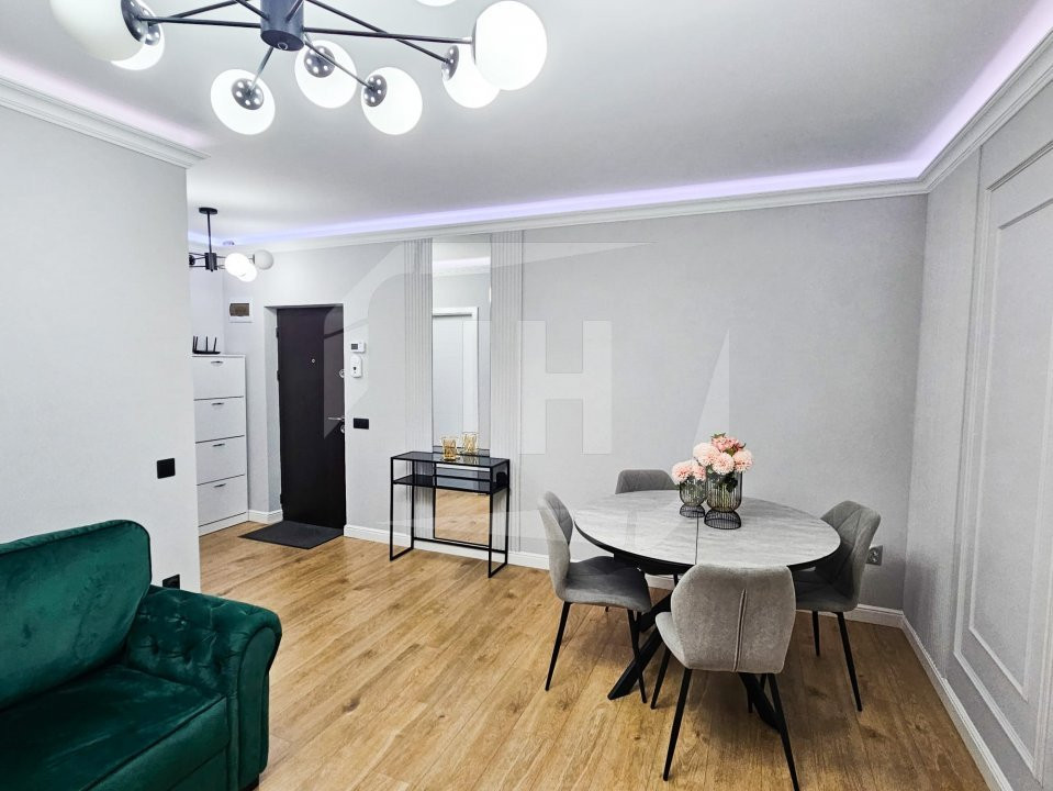 Apartament 2 camere, terasa, parcare, complet mobilat si utilat modern