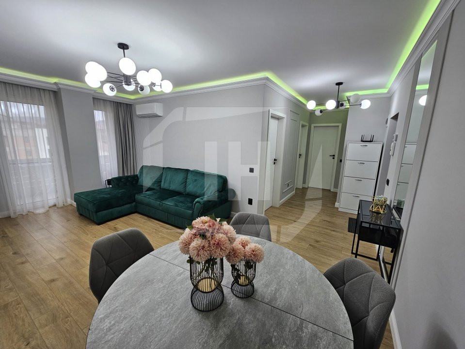 Apartament 2 camere, terasa, parcare, complet mobilat si utilat modern