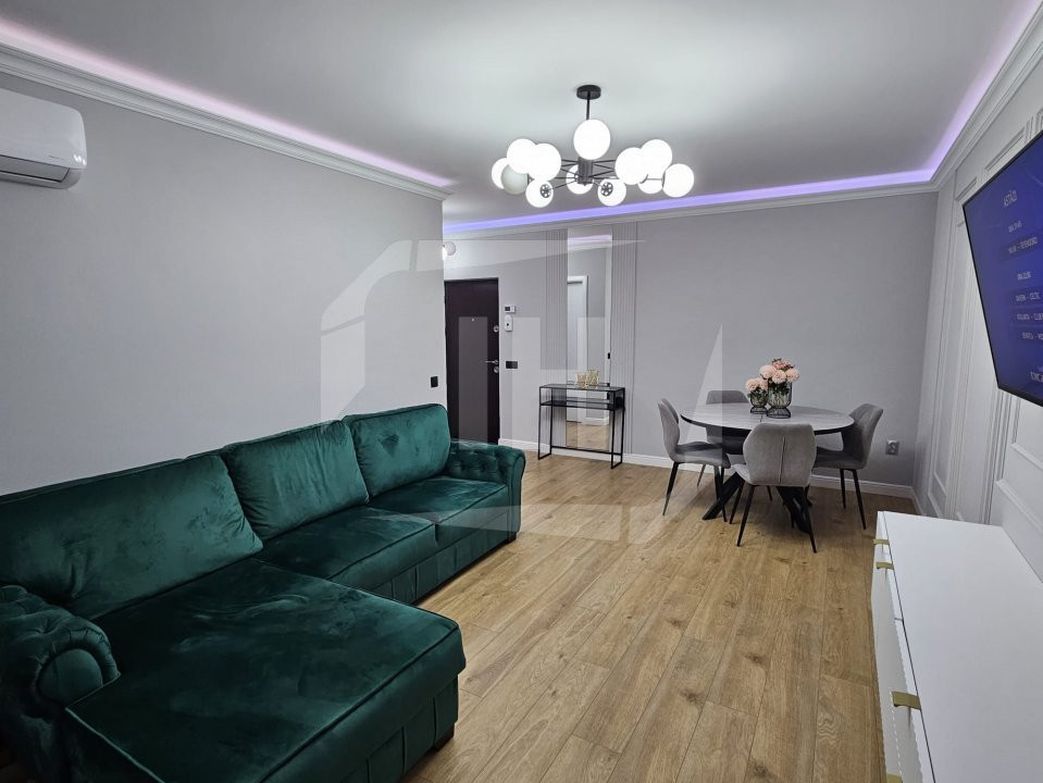 Apartament 2 camere, terasa, parcare, complet mobilat si utilat modern