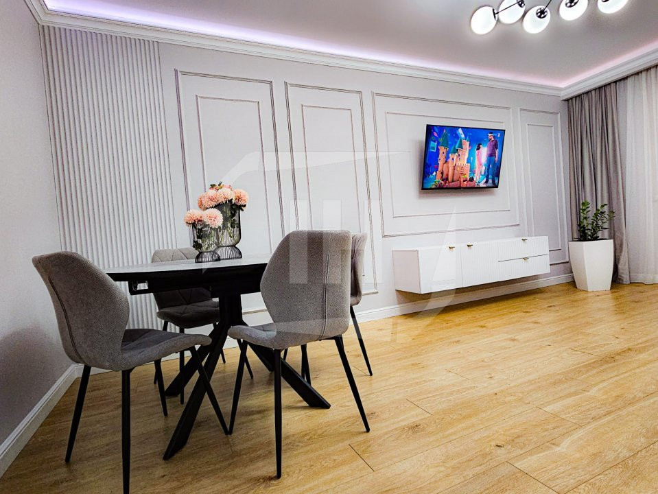 Apartament 2 camere, terasa, parcare, complet mobilat si utilat modern