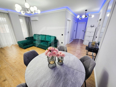 Apartament 3 camere, terasa, parcare, complet mobilat si utilat modern