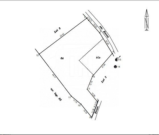 Teren intravilan, 2900 mp, 40 ml front, zona Corpadea