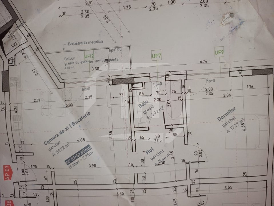 Apartament finisat, bloc nou, parcare, Marasti