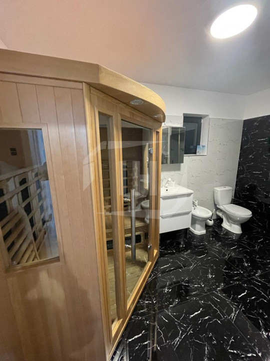 Duplex 4 camere cu 360mp gradina si sauna in Borhanci
