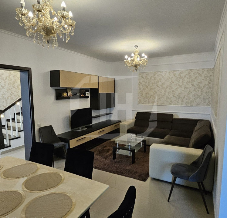 Duplex 5 camere, finisat si mobilat modern, la cheie