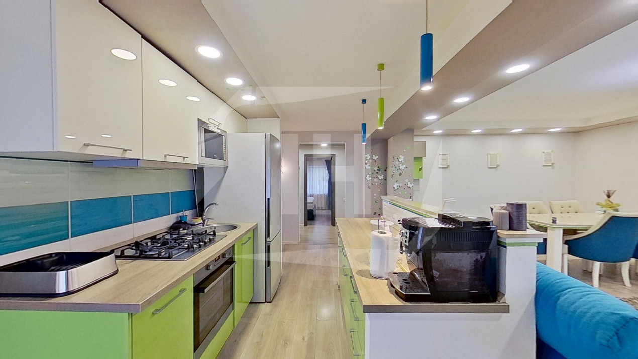 Apartament 4 camere, 91 mp, renovat, garaj, intr-o zona verde si linistita