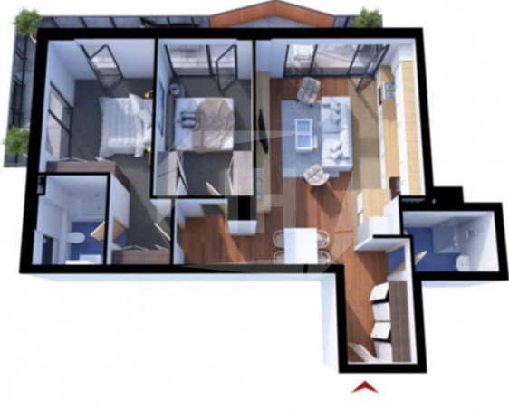 Apartament 3 camere, terasa 23 mp, zona Bazei Sportive Gheorgheni