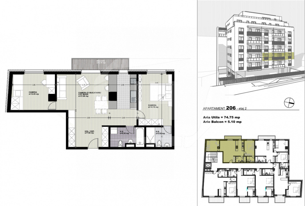 Apartament 3 camere, Iulius Mall-Gheorgheni
