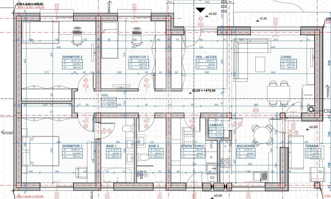 Casa individuala, constructie noua, Chinteni