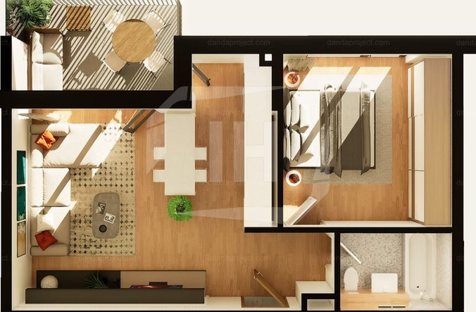 Apartament 2 camere, intermediar,  bloc premium
