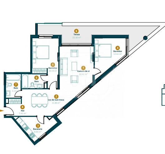 Apartament 3 camere,  zona Leroy Merlin, Marasti