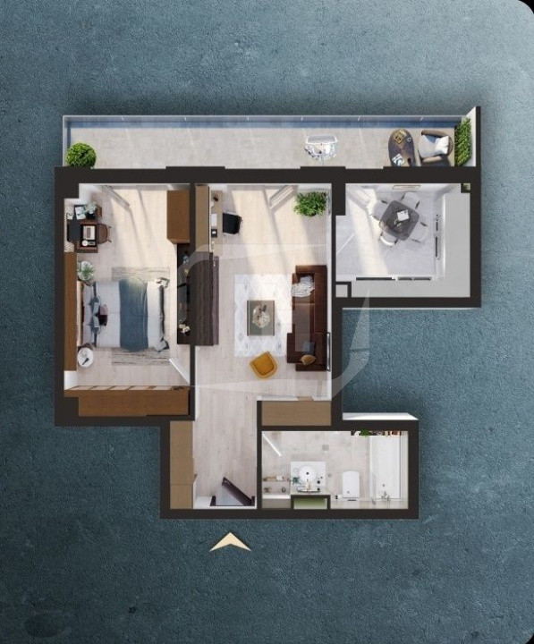 Apartament cu 2 camere cu CF, 55mp, in bloc nou!