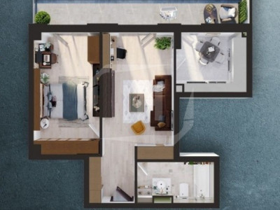 Apartament cu 2 camere cu CF, 55mp, in bloc nou!