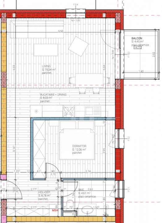 Apartament 2 camere, 53 mp, etaj 1 in bloc nou!