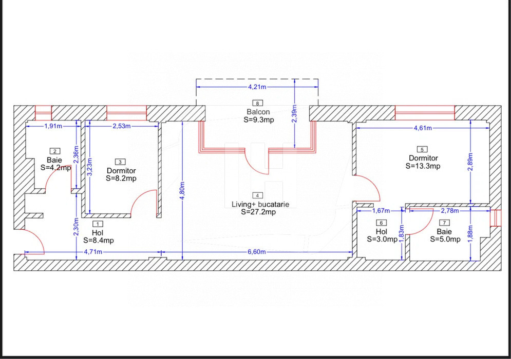 Apartament 3 camere, Borhanci