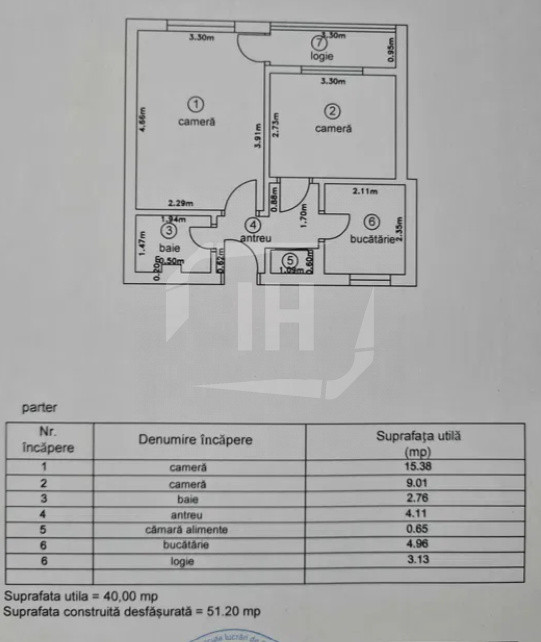 Apartament 2 camere decomandat, renovat