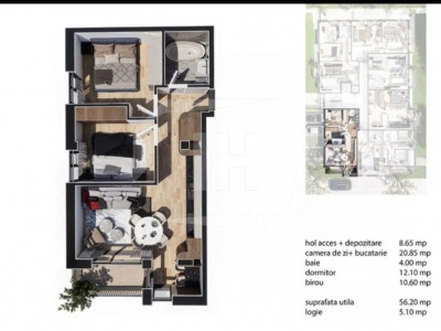 Apartament 3 camere plus parcare in zona Regal