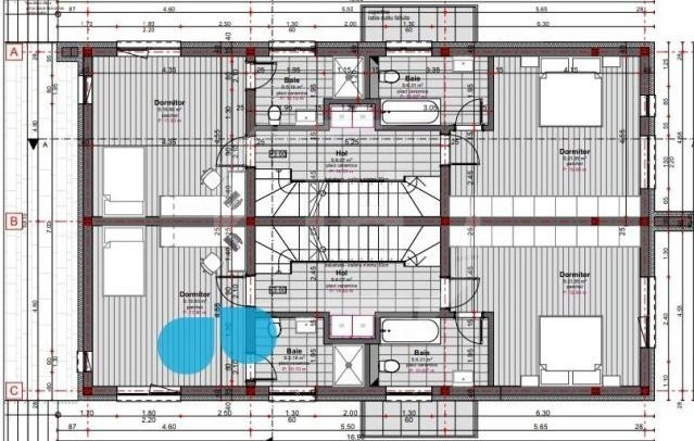 Casa cu arhitectura moderna, 5 camere, 463 mp teren