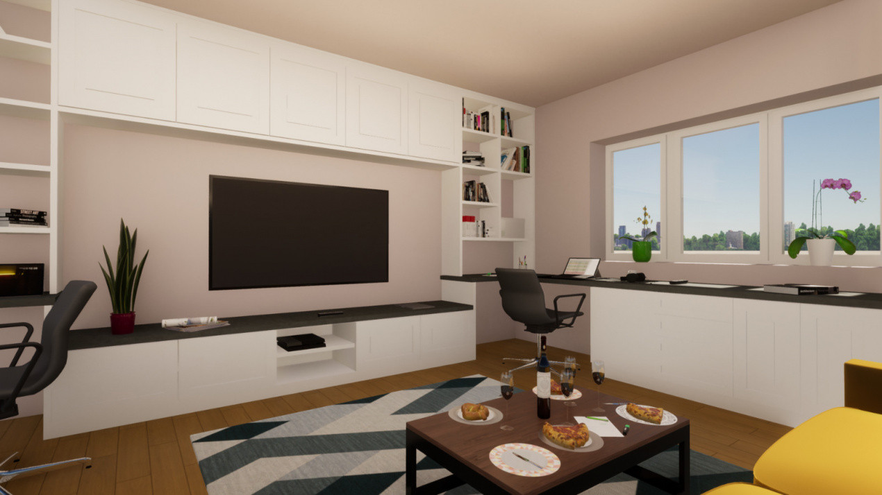 Apartament 3 camere decomandat cu 2 bai, etaj 1, zona Calea Manastur