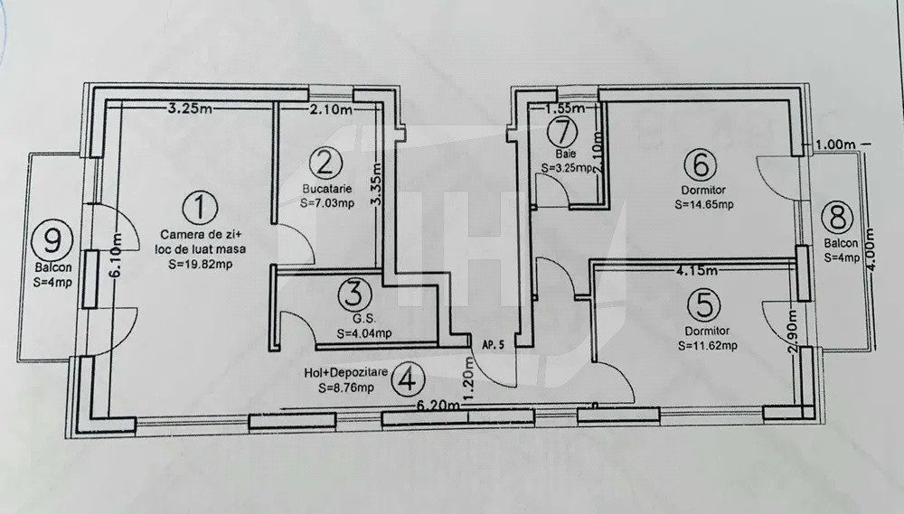 Apartament 3 camere, 2 bai, parcare, in bloc tip boutique in Borhanci