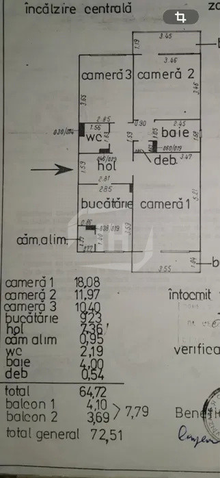 Apartament 3 camere, renovabil, Zorilor