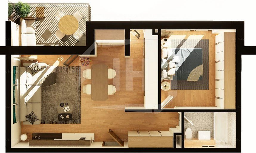 Apartament de camere, 53.37 mp, ideal pentru investitie