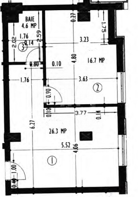 Apartament 2 camere, constructie cu CF, zona Marasti