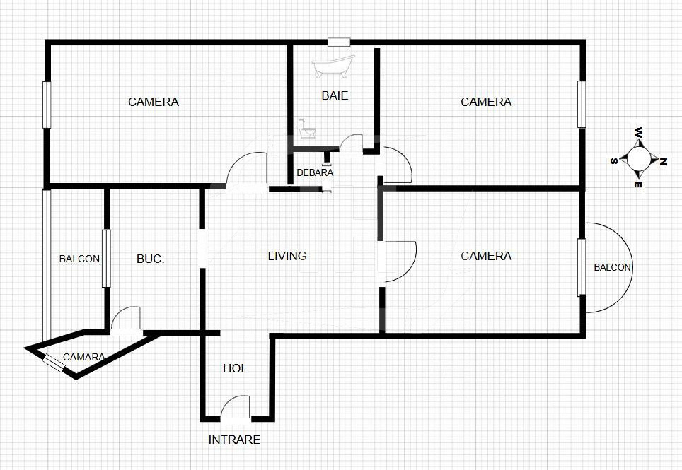 Apartament 4 camere, etaj intermediar, cartier Marasti