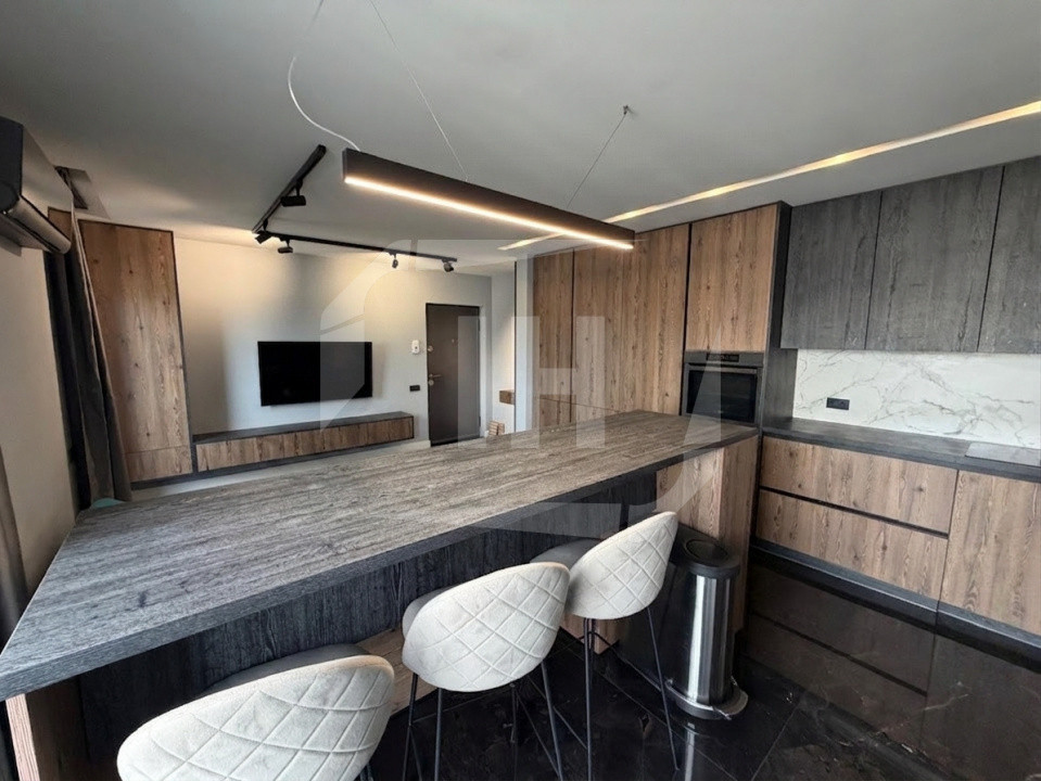 Apartament 2 camere, terasa, mobilat si utilat modern