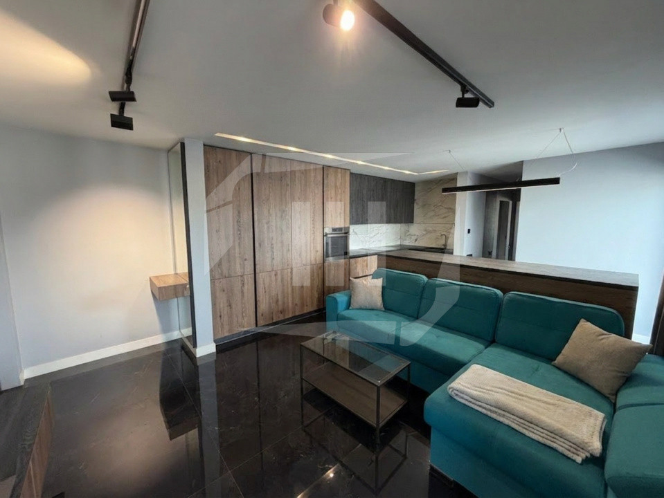 Apartament 2 camere, terasa, mobilat si utilat modern