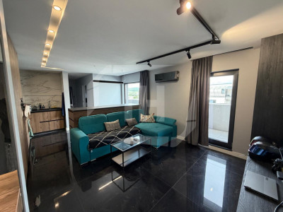 Apartament 2 camere, terasa, mobilat si utilat modern