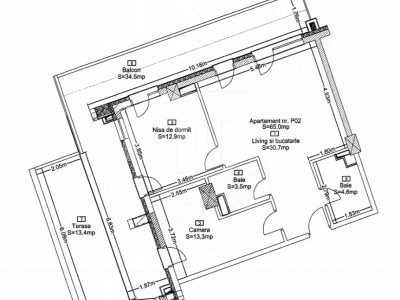 Apartament 3 camere, 2 bai, terasa, cu CF, in complex premium!