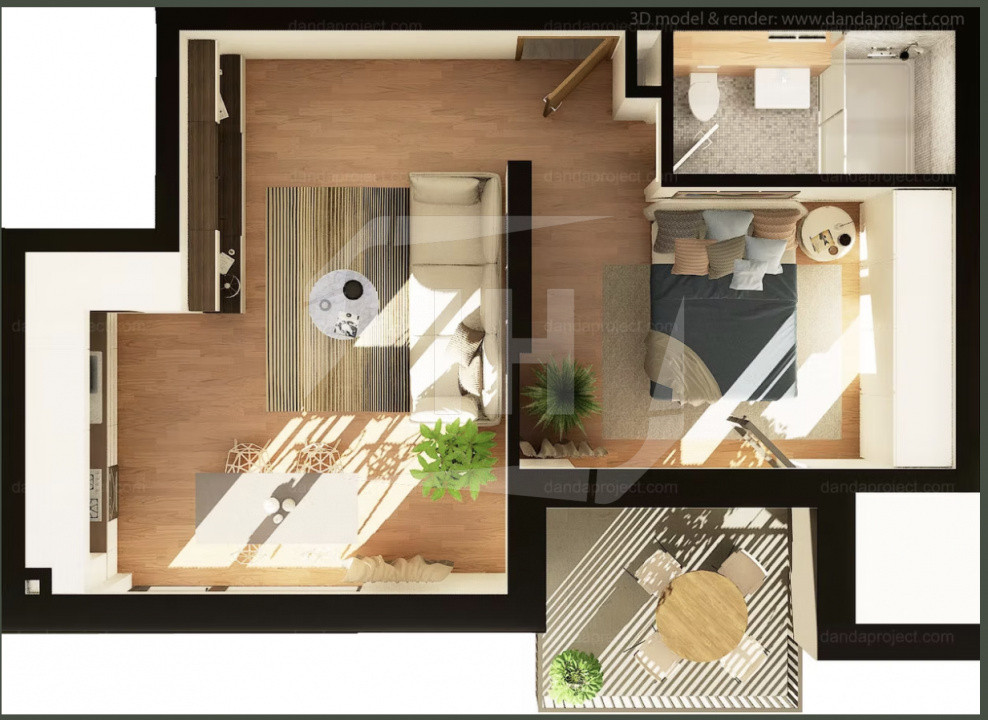 Apartament 2 camere, semidecomandat, bloc nou in zona Iulius Mall