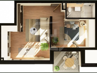 Apartament 2 camere, semidecomandat, bloc nou in zona Iulius Mall