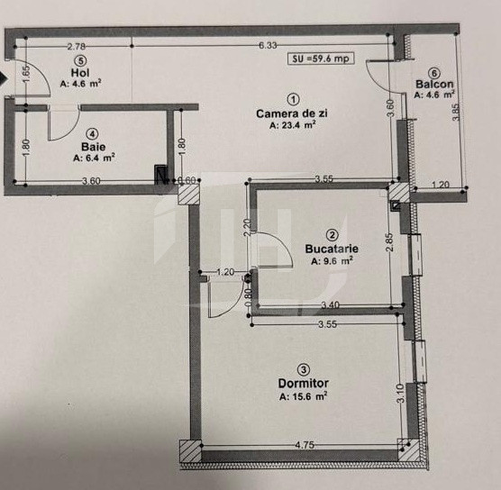 Apartament 2 camere, 60 de mp, parcare New City Floresti