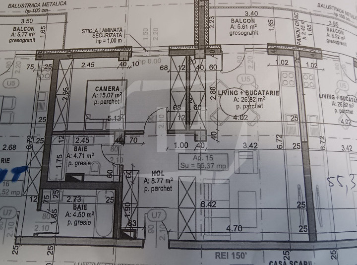 Apartament 2 camere, parcare, intermediar, constructie finalizata cu CF