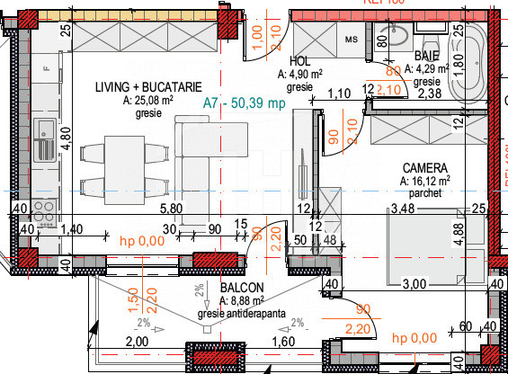 Proiect nou! Apartament 2 camere, etaj 1, calitate premium