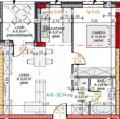 Proiect nou! Apartament 2 camere, etaj 1, calitate premium