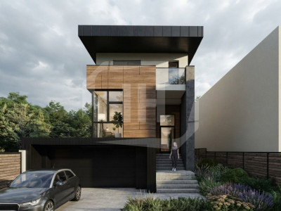 Casa individuala cu arhitectura moderna, 280 utili, teren 619 mp, in zona Gruia